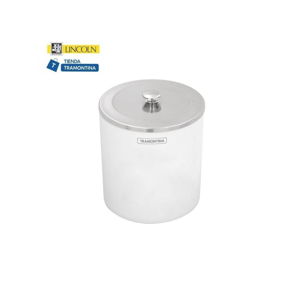 BASURERO CON TAPA Tramontina 5L Blanco