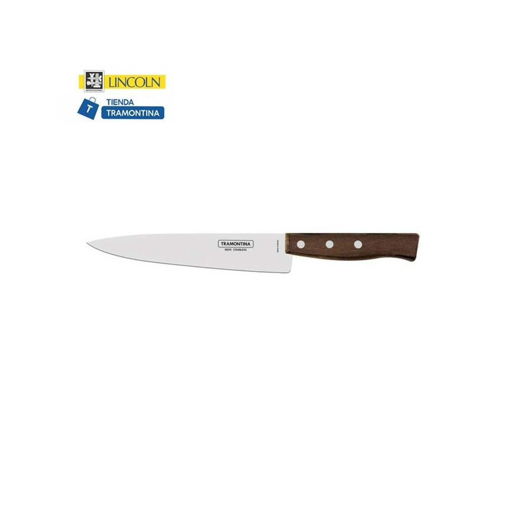 CUCHILLO COCINA MANGO MADERA Tramontina 8"